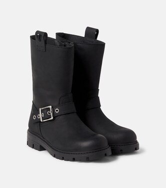 Leather biker boots | Monnalisa