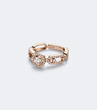 Bague Move Link en or rose 18 ct et diamants | Messika