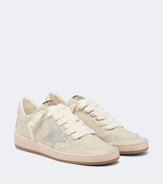 حذاء سنيكرز من الجلد بحواف من الجلد السويدي Ball Star | Golden Goose