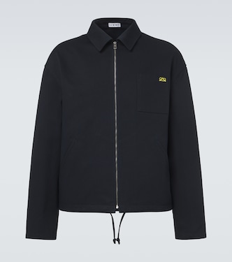 Logo embroidered cotton jacket | Loewe