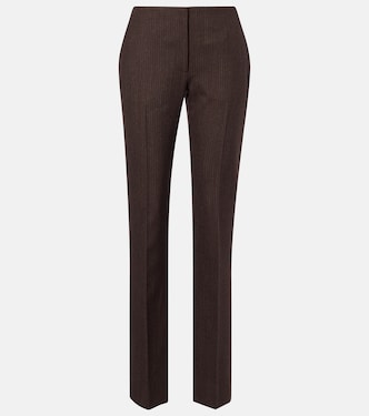 Striped wool straight pants | McQueen