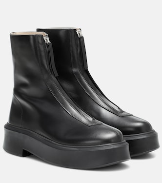 Zipped 1 leather ankle boots | The Row