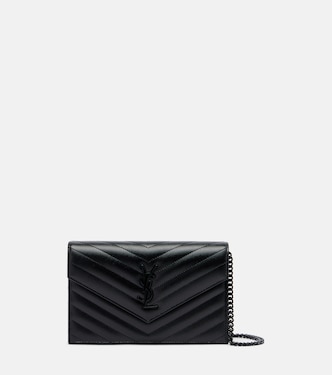 Cassandre matelassé envelope leather wallet on chain | Saint Laurent