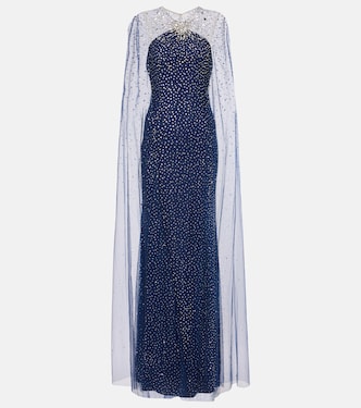 Embellished caped Mabel gown | Jenny Packham