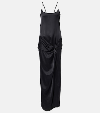 Gathered satin slip dress | The Attico