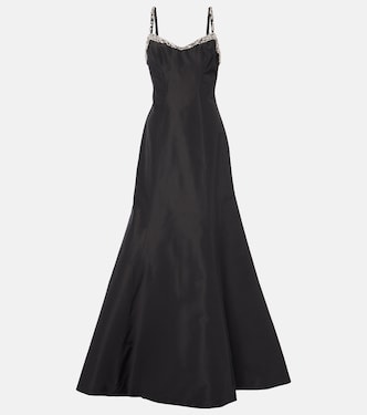 Tumpet embellished silk gown | Monique Lhuillier