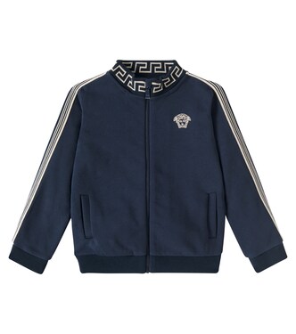 Medusa embroidered cotton sweatshirt | Versace Kids