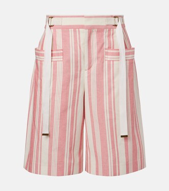 Striped cotton Bermuda shorts | Chloé