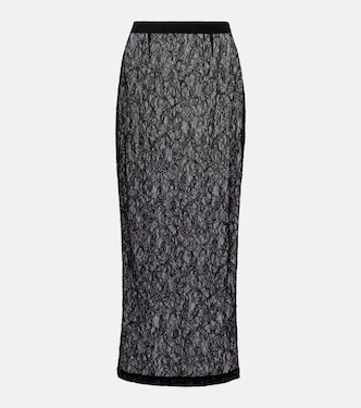 Sheer lace midi skirt | Wardrobe.NYC