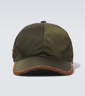 Re-Nylon suede-trimmed baseball cap | Prada