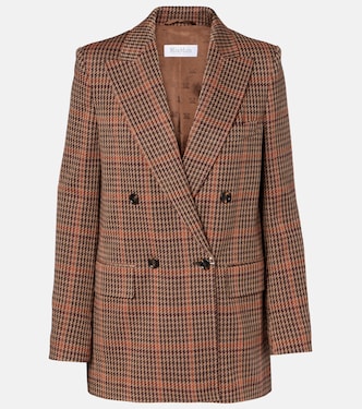 Blazer Guelfo de lana y algodón a cuadros | Max Mara