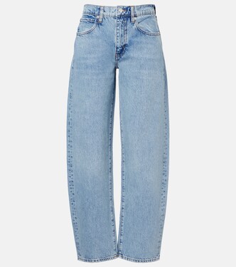 Low Slung mid-rise barrel-leg jeans | Frame