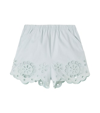 Awaken embroidered scalloped cotton shorts | Zimmermann Kids