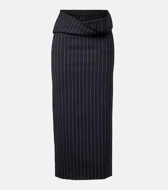 Pinstripe wool pencil skirt | Mugler