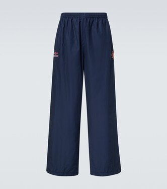 Logo oversized cotton-blend jersey track pants | Balenciaga