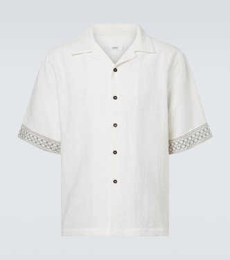 Camicia da bowling con finiture in crochet | Commas