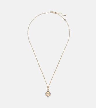 Infinite Gratitude 18kt gold necklace with diamonds and sapphires | FoundRae