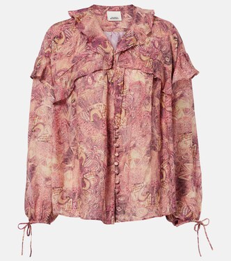 Charis printed ruffled silk blouse | Isabel Marant