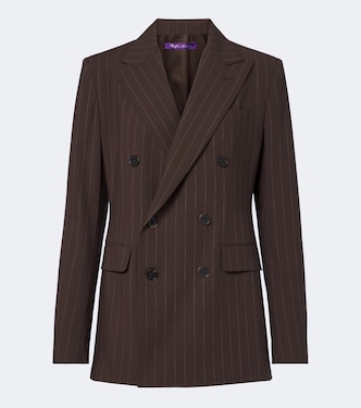 Pinstripe double-breasted wool blazer | Ralph Lauren Collection