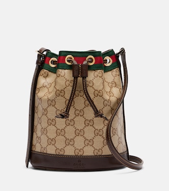 Web Stripe Mini GG canvas bucket bag | Gucci