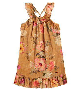 Mahon floral ruffled cotton dress | Zimmermann Kids