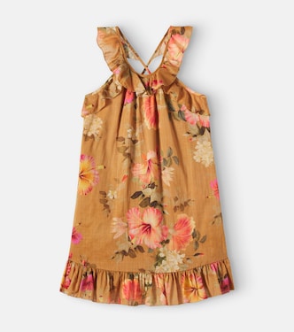 Mahon floral ruffled cotton dress | Zimmermann Kids