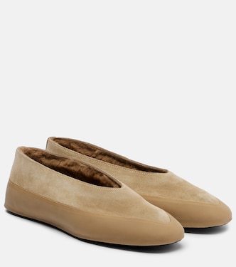 Apres Ski shearling-lined suede ballet flats | Le Monde Béryl