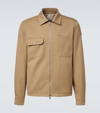 Giacca in cotone con pelle | Moncler