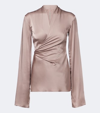 Laura draped satin top | Rick Owens