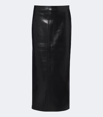 Hikson leather-blend midi skirt | Agolde