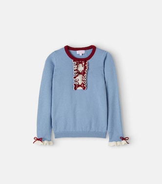 Dolfito bow-detail wool sweater | La Coqueta