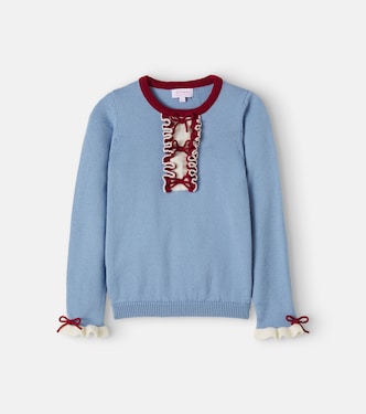 Dolfito bow-detail wool sweater | La Coqueta
