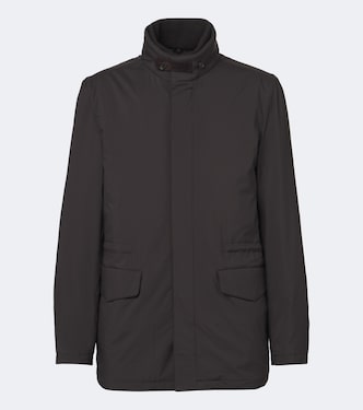 Leather-trimmed car coat | Thom Sweeney