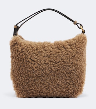 Metal Dots Mini shearling top-handle bag | Tod's