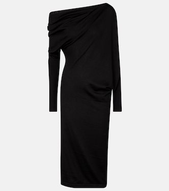 Cashmere and silk off-shoulder midi dress | Tom Ford
