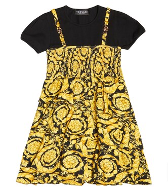 Barocco cotton-blend dress | Versace Kids