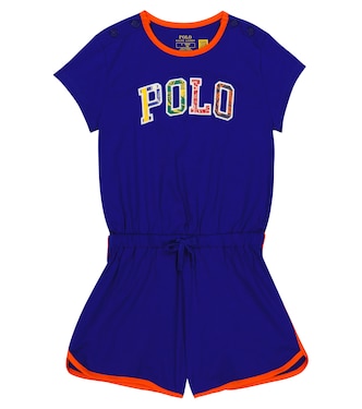 Logo cotton jersey playsuit | Polo Ralph Lauren Kids