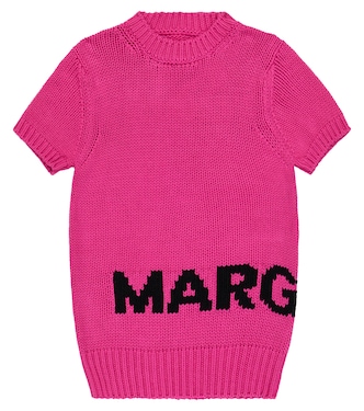 Logo cotton-blend sweater | MM6 Maison Margiela Kids