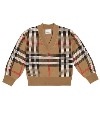 Holly checked wool-blend sweater | Burberry Kids