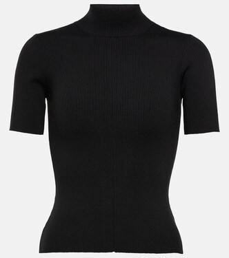 Ribbed-knit silk-blend top | Oscar de la Renta