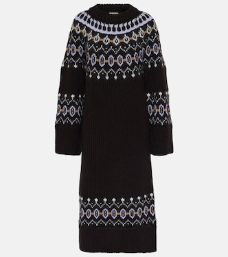 Rivka Fair Isle cashmere-blend midi dress | Khaite