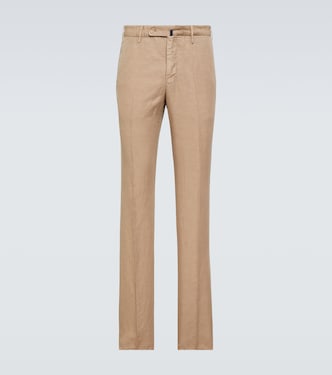 Linen and cotton slim pants | Slowear