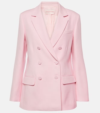 Blazer cruzado de lana y seda | Valentino