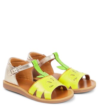 Poppy Agrume leather sandals  | Pom d'Api