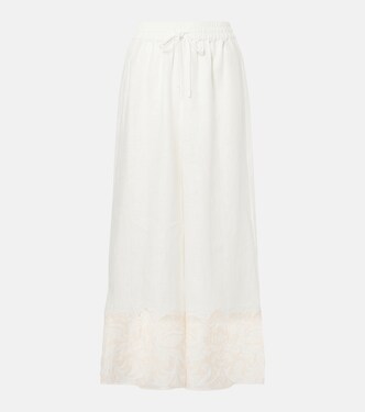 Bestickte Culottes aus Leinen | Alémais
