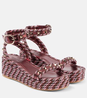 Rockstud Torchon espadrille sandals | Valentino Garavani