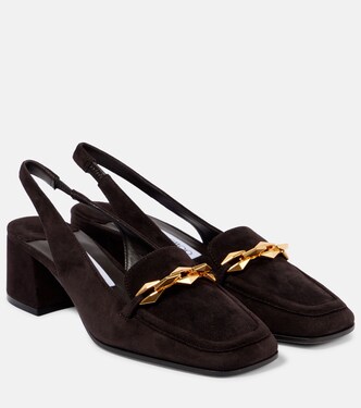 Diamond Tilda 45 suede slingback pumps | Jimmy Choo