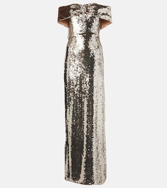 Sequined cutout maxi dress | Self-Portrait