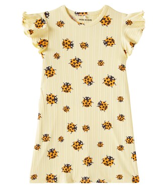 Ladybugs cotton-blend jersey dress | Mini Rodini