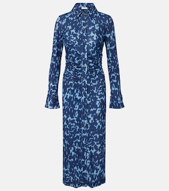 Claudia printed ruched jersey shirt dress | Altuzarra